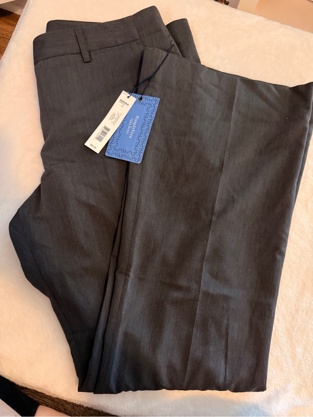 Womens Dress Pants - Dark Charcoal Gray